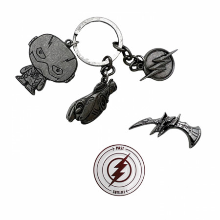 The Flash CHS Keychain and Pin Set